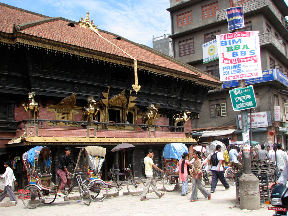 Una-calle-de-Katmandú